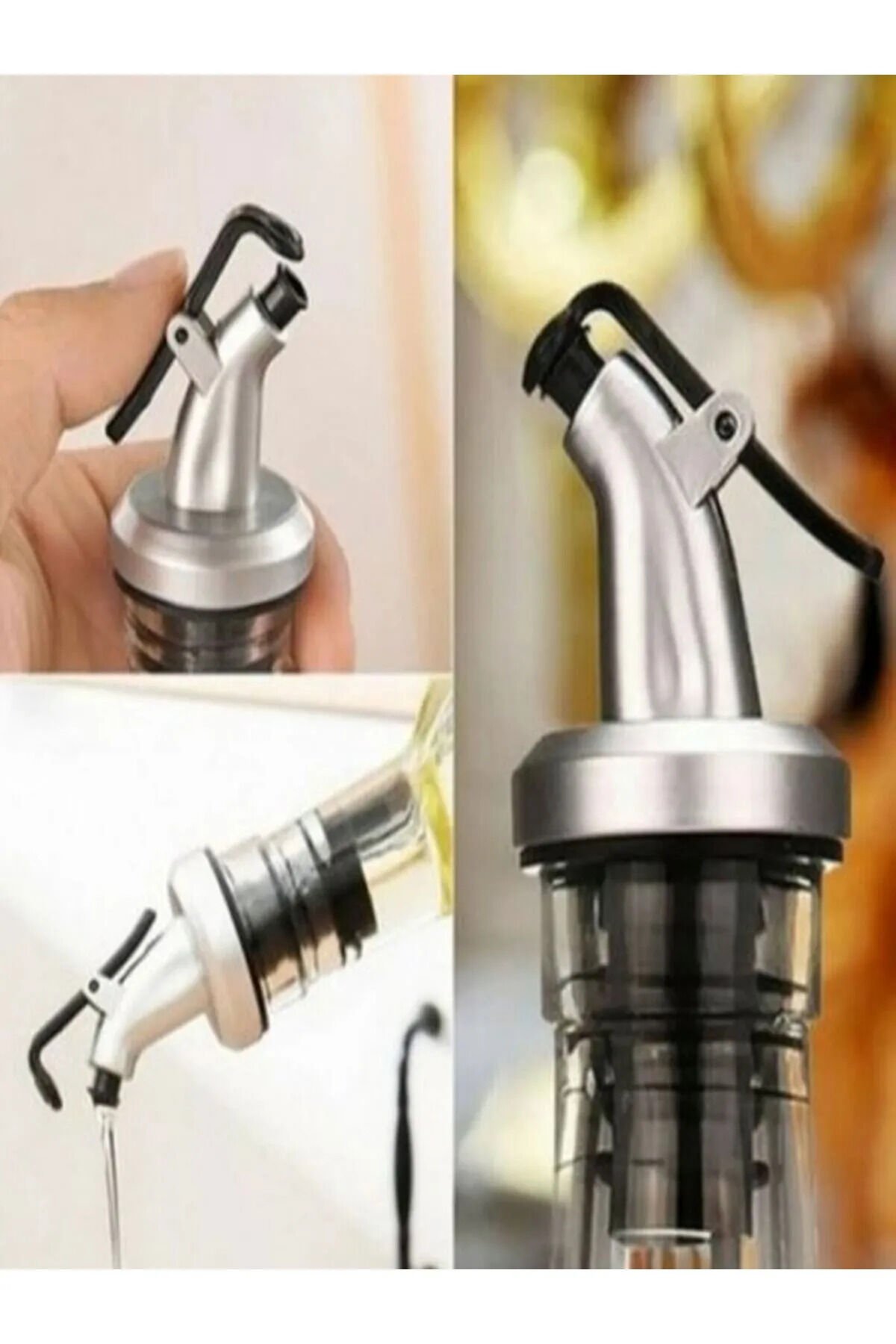 Mucit Home 1 Adet Damlatmaz Kapaklı Şişe Tıpası Sızdırmaz Yağdanlık Ucu Kapağı Tıpası Yağ Şişesi Başlığı