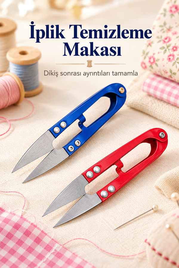 Mucit Home 2 ADET İplik Temizleme Makası Çıtçıt Makas Olta Misina Kesme Makası Hobi Makası