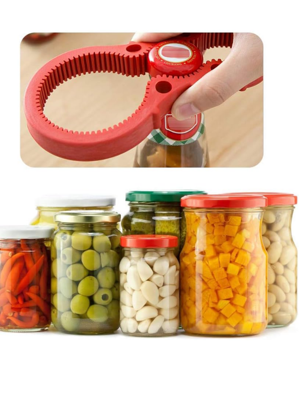Mucit Home Kaymaz Silikon Esnek 3 Kademeli Kavanoz Şişe Açma Aparatı
