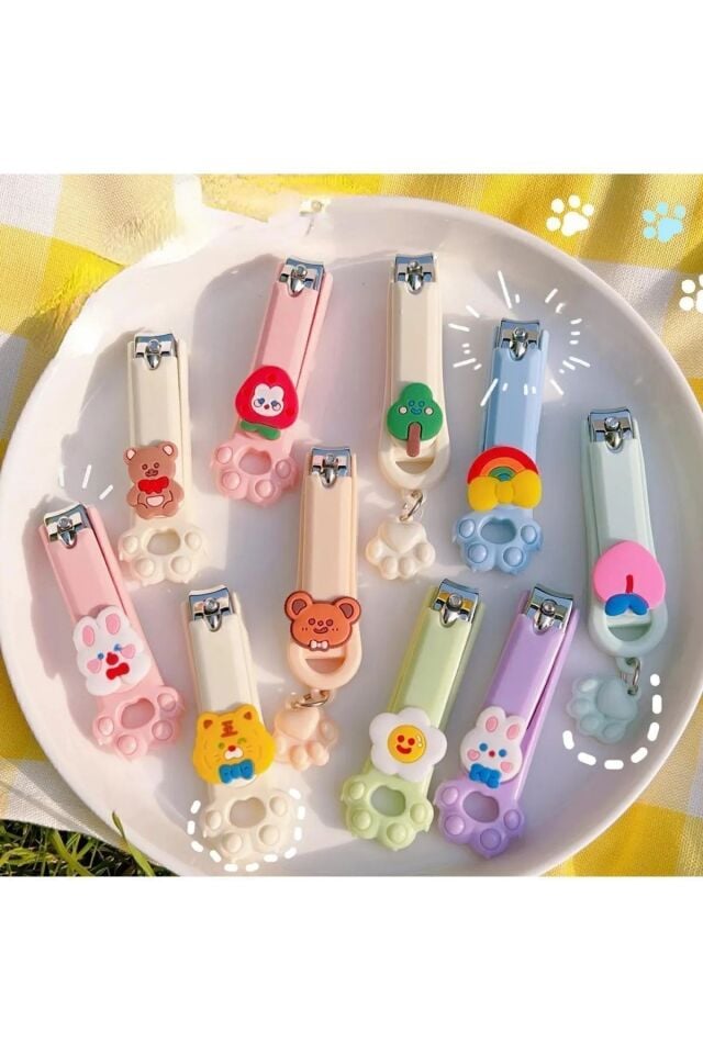 Mucit Home Figürlü Renkli Bebek Çocuk Tırnak Makası 1 Adet