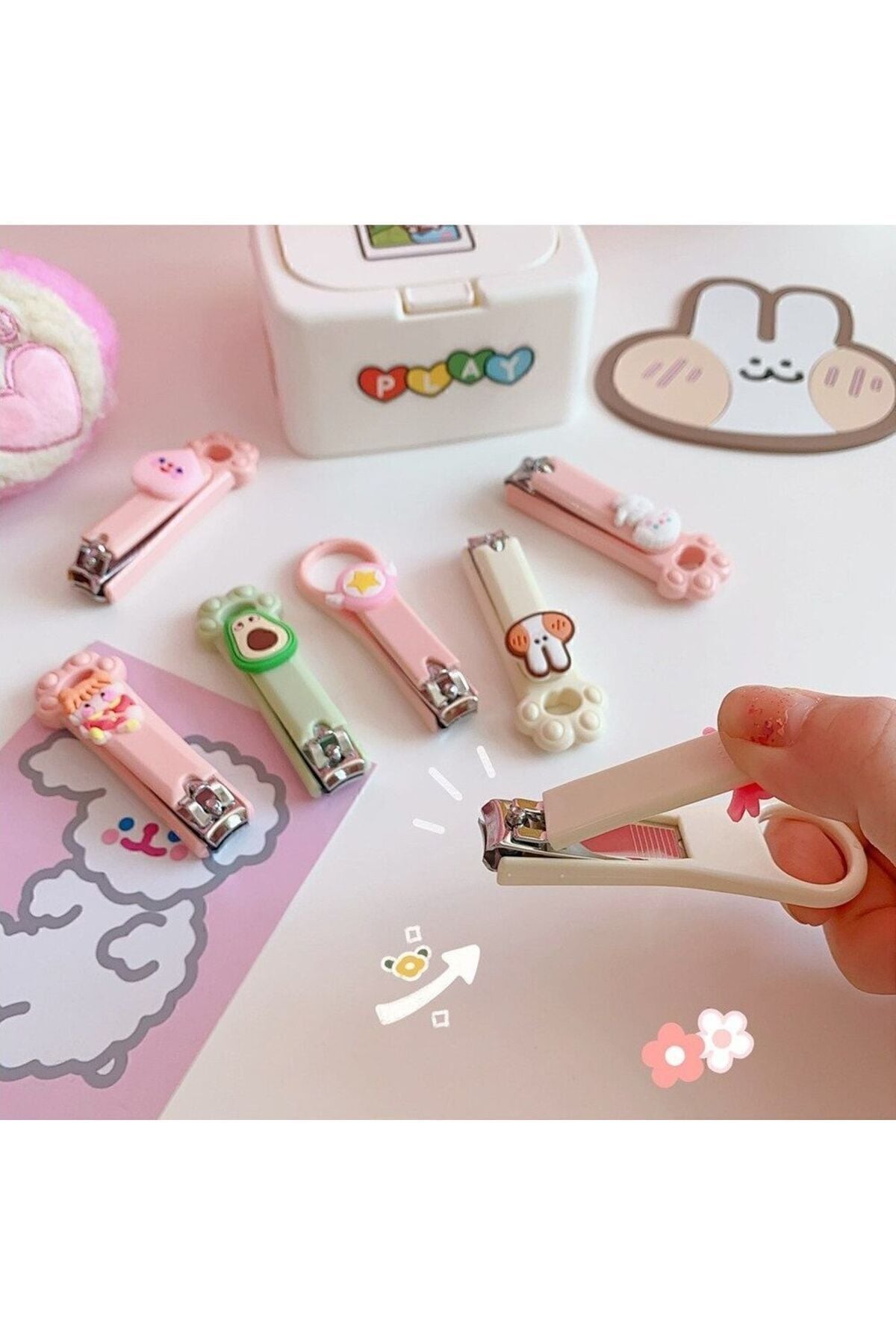 Mucit Home Figürlü Renkli Bebek Çocuk Tırnak Makası 1 Adet
