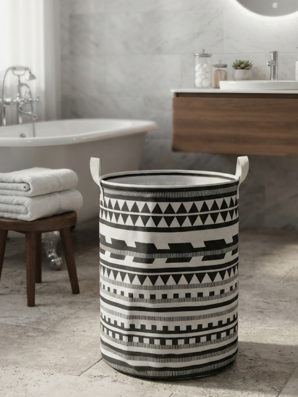 Mucit Home Katlanabilir Çamaşır Oyuncak Sepeti Karışık Desen