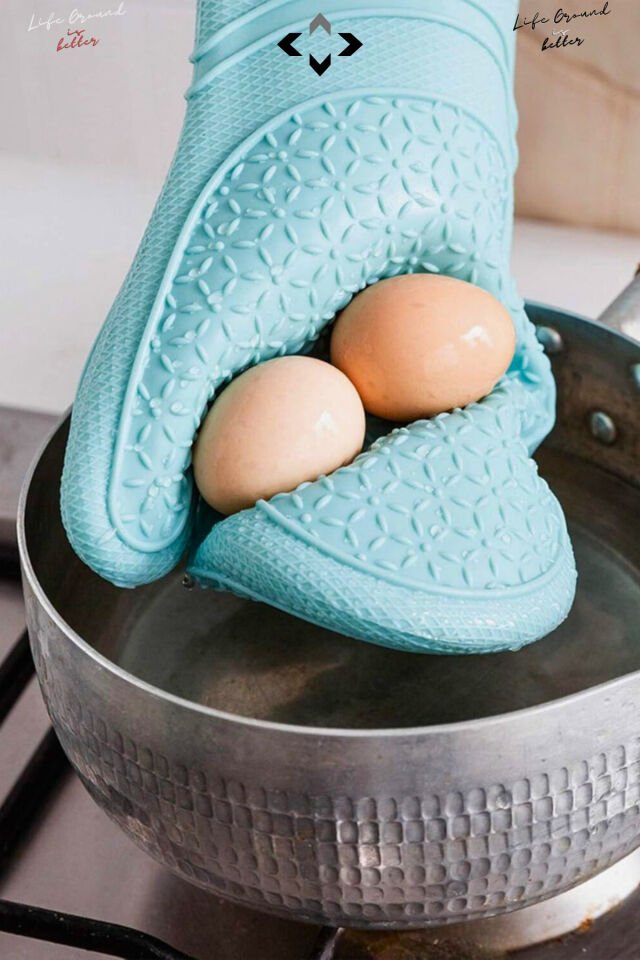 Mucit Home 1 ADET %100 Silikon Yanmaz Yapışmaz Silikon Fırın Eldiveni Mutfak Eldiveni Isıya Dayanıklı Eldiven