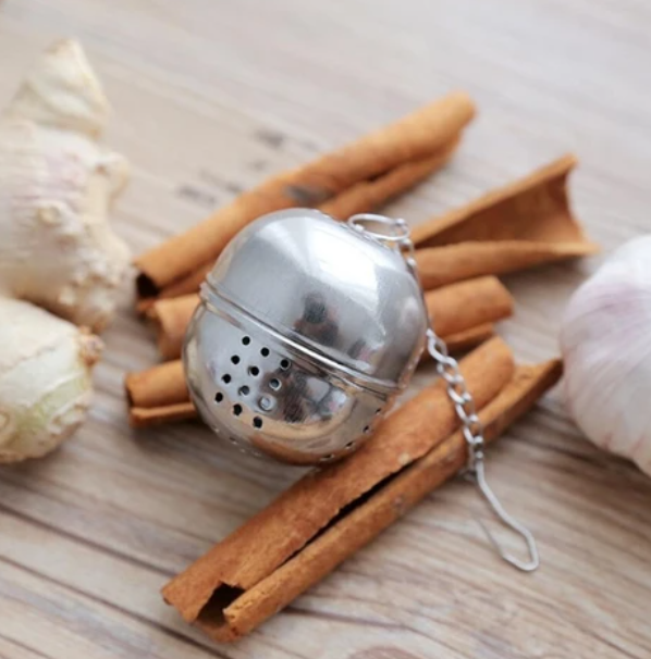 Mucit Home Top Model Çelik Çay ve Bitki Çayı Demleme Süzgeci – Paslanmaz Çelik Küre Demlik Süzgeç