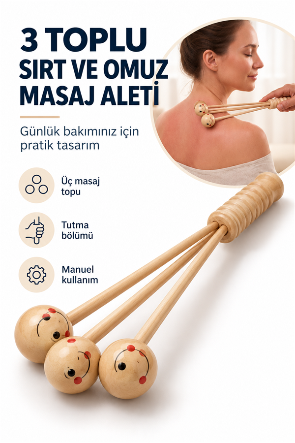 Mucit Home 3 Toplu Sırt Omuz Masaj Aleti