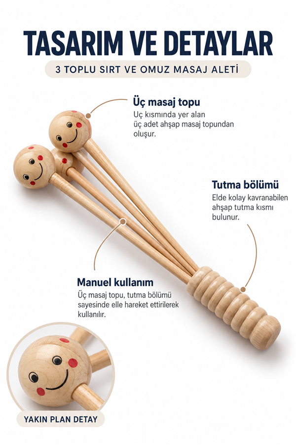 Mucit Home 3 Toplu Sırt Omuz Masaj Aleti
