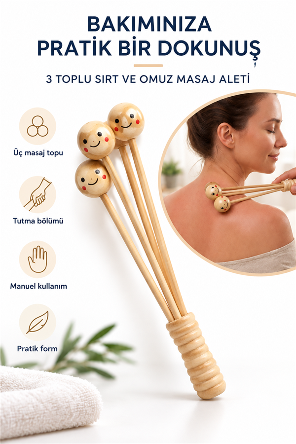 Mucit Home 3 Toplu Sırt Omuz Masaj Aleti