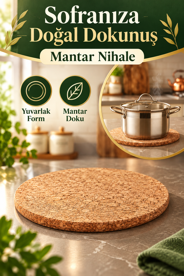 Mucit Home Mantar Nihale 1 adet Tencere Tava Altı Nihale Kahverengi