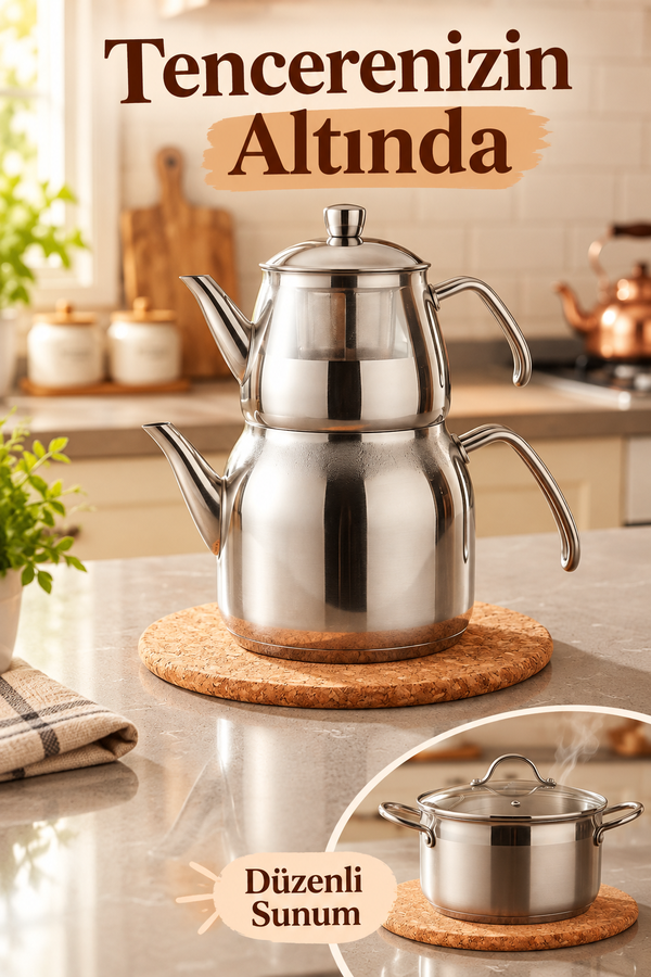 Mucit Home Mantar Nihale 1 adet Tencere Tava Altı Nihale Kahverengi