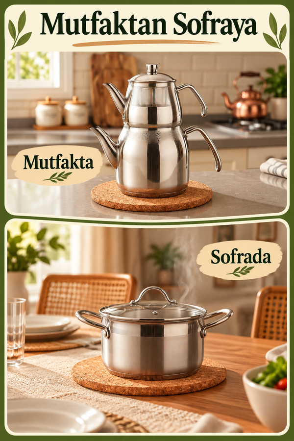 Mucit Home Mantar Nihale 1 adet Tencere Tava Altı Nihale Kahverengi