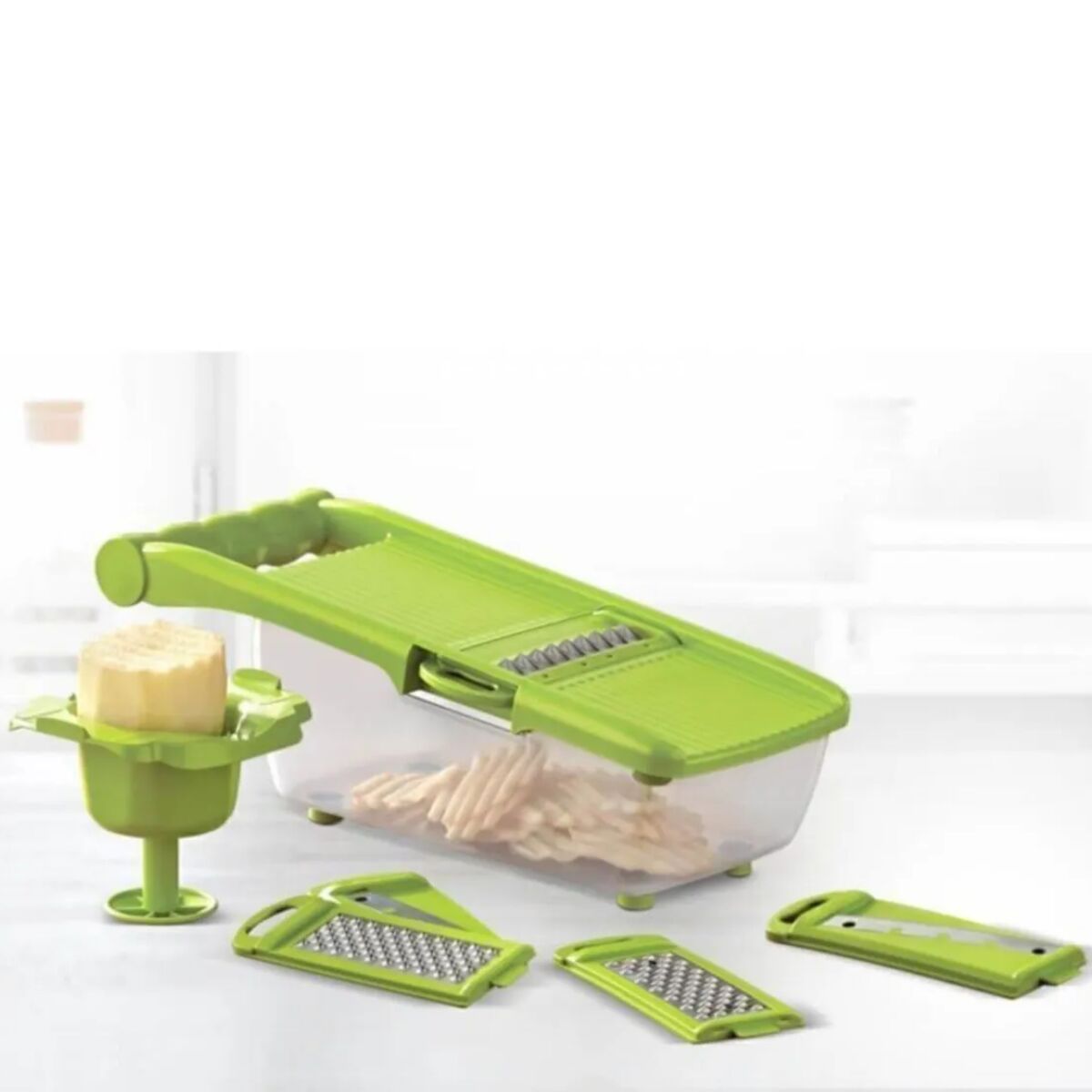 Mucit Home   Şarjörlü 5 Aparatlı Rende Yeşil