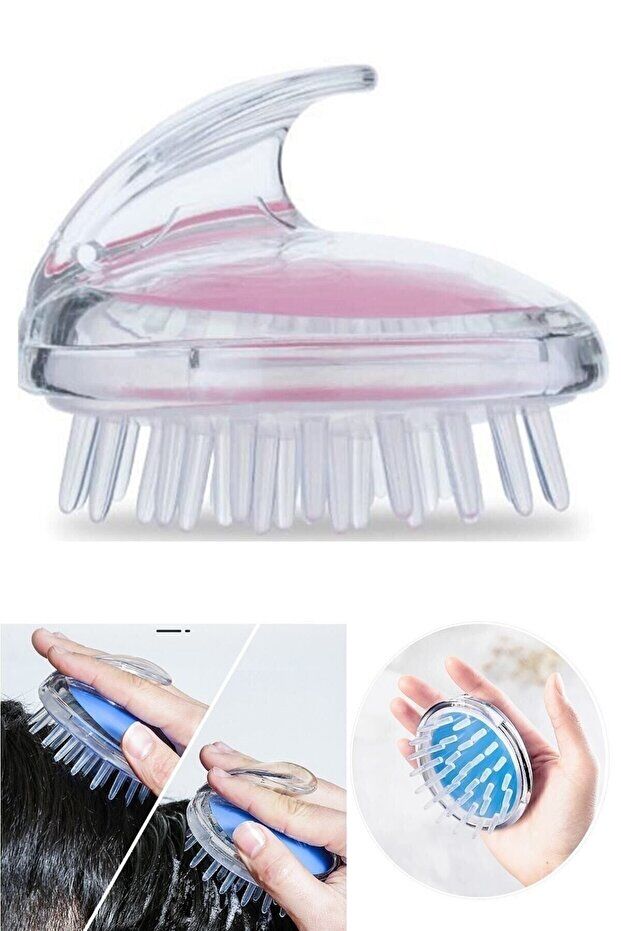 Mucit Home Duş Tarağı Yumuşak Silikon Saç Yıkama Saç Derisi Masaj Tarağı