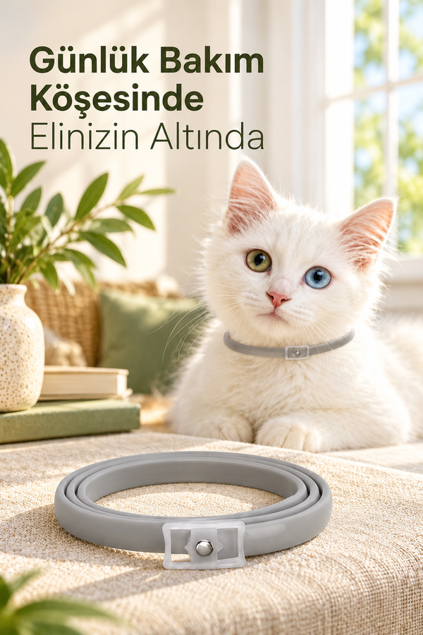 Mucit Home Kedi Pire ve Bit Kovucu Engelleyeci Tasma Boyunluk 38 cm