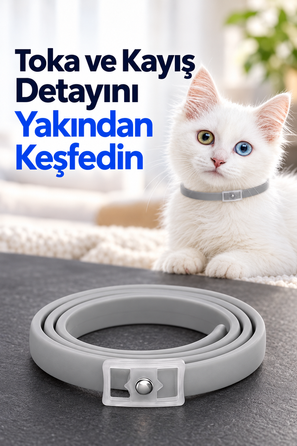 Mucit Home Kedi Pire ve Bit Kovucu Engelleyeci Tasma Boyunluk 38 cm