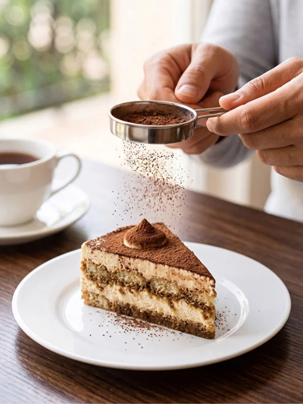 Mucit Home Kakao Pudra Şeker Eleme Süzgeç Seti Tramisu Süsleme Kakao Süzgeçi İnce Delikli