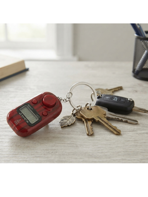 Mucit Home 1 Adet, Işıklı, Anahtarlık Zikirmatik Dijital Tesbih Renkli