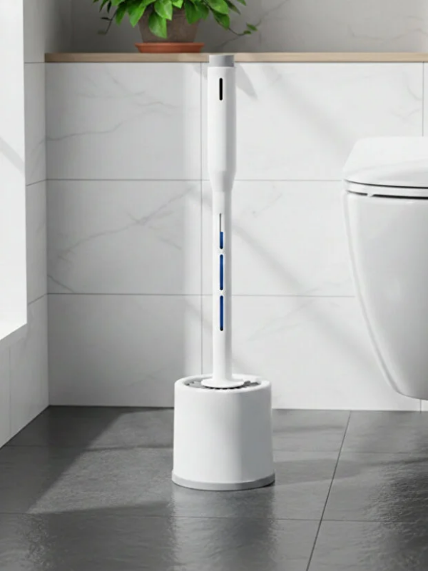 Mucit Home Deterjan Hazneli Silikon Uçlu Tuvalet Fırçası Klozet Temizleme Fırçası