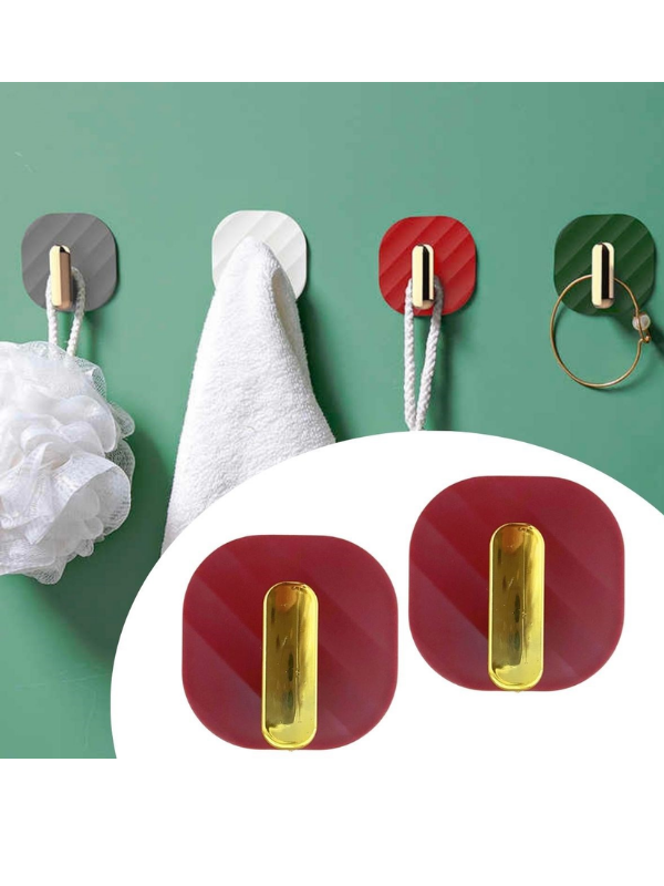 Mucit Home 2 Adet Retro Gold Detaylı Havlu Askısı Kendinden Yapışkanlı Banyo Askısı