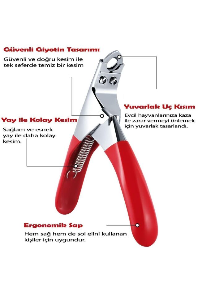 Mucit Home Kedi Köpek Tırnak Makası Kedi Köpek Pati Bakım Kuş Tavşan Tırnak Kesim Makası