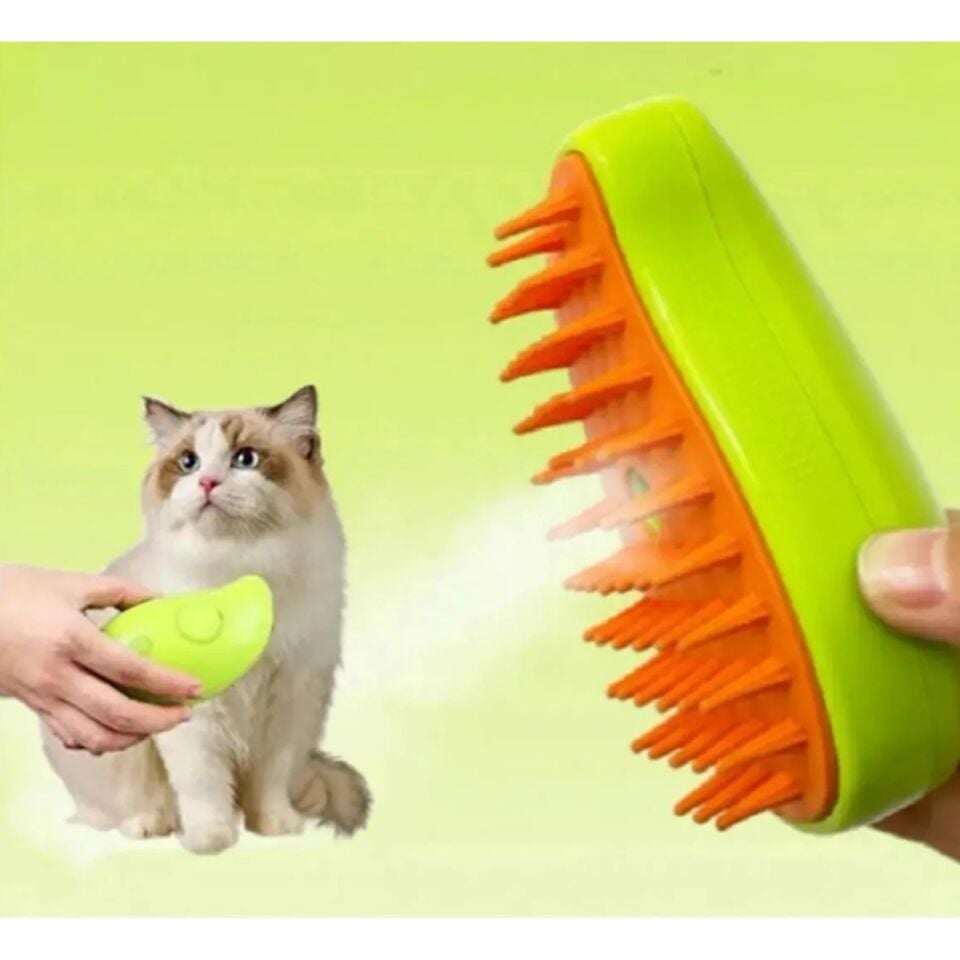 Buharlı Kedi & Köpek Yıkama Fırçası Tarağı Yumuşak Silikon