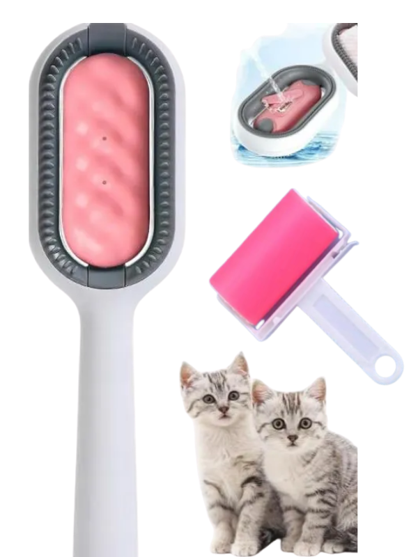 Mucit Home Su Hazneli Kedi Tüy Temizleme Fırçası Tarağı Yıkanabilir Tüy Toplayıcı Rulo Hediye