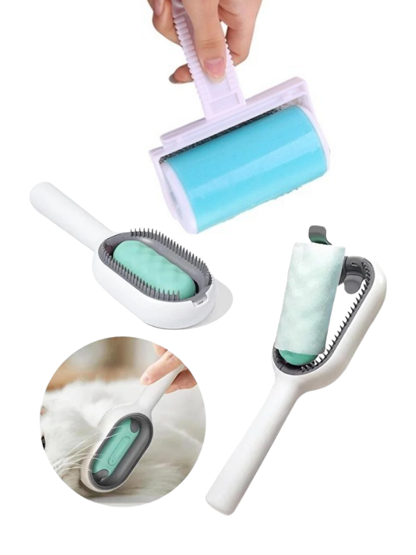 Mucit Home Su Hazneli Kedi Tüy Temizleme Fırçası Tarağı Yıkanabilir Tüy Toplayıcı Rulo Hediye