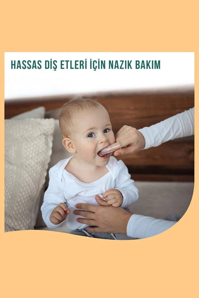 Mucit Home Slikon Parmak Bebek Diş Kaşıyıcı ve Şeffaf Renk Yumuşak Fırça Kutulu Erkek ve Kız Çocuk