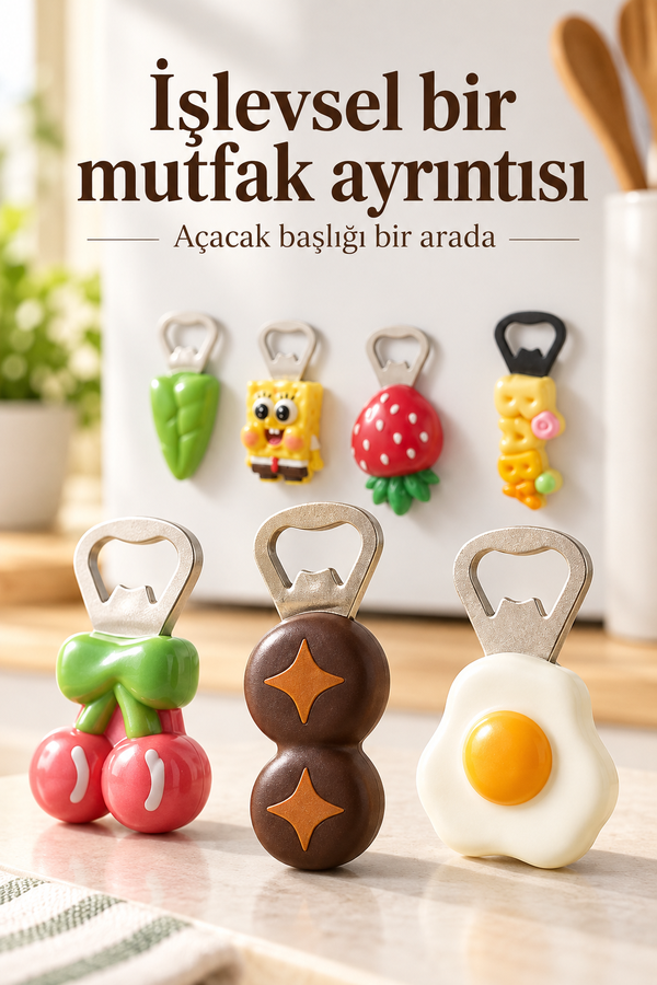 Mucit Home Sevimli Gazoz Açıcı Buzdolabı Magneti