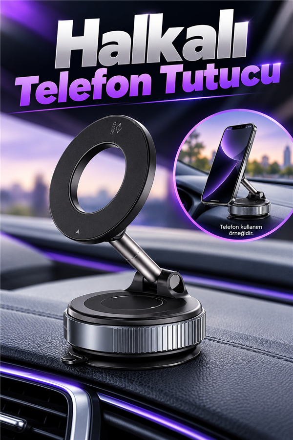 Mucit Home Mıknatıslı Telefon Tutucu 360 Dönebilen Ayarlanabilir Araç Içi Tutucu Magsafe Uyumlu