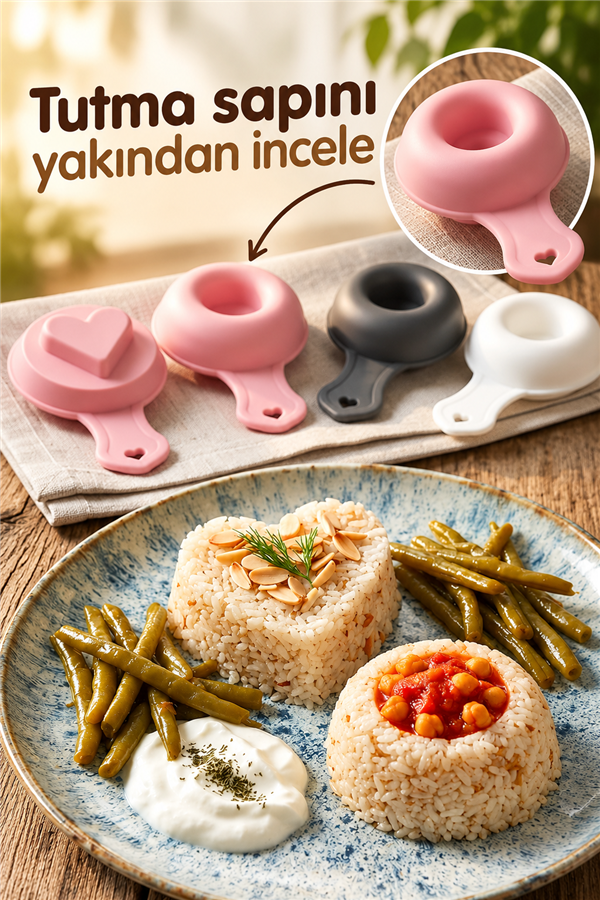 Mucit Home Pilav Tatlı Helva Sunum Kalıbı 2'li Kolay Şekil Veren Pratik Mutfak Kalıbı