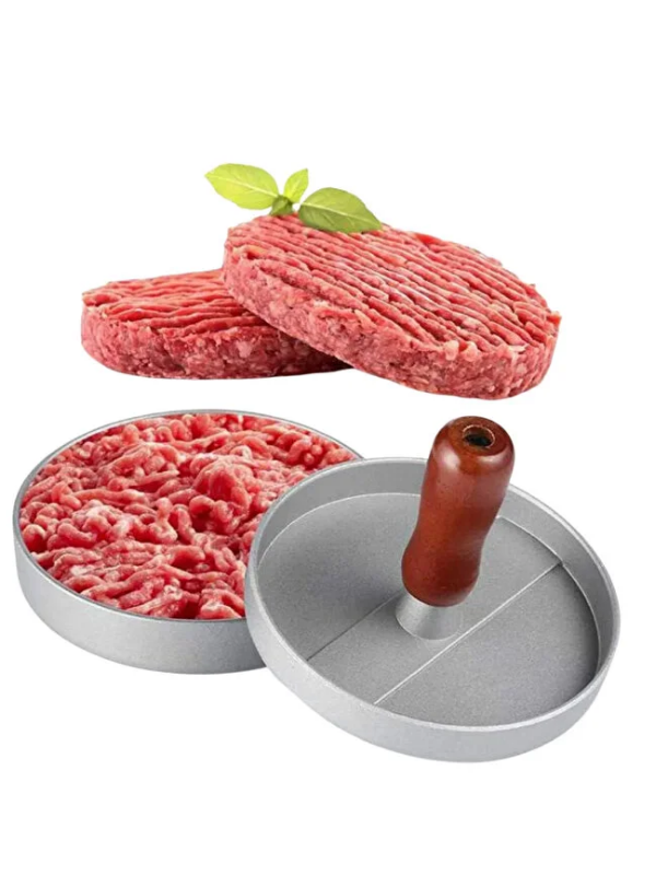 Mucit Home Paslanmaz Çelik Hamburger Köfte Yapma Pres Aparatı Çelik Burger Köfte Kalıbı