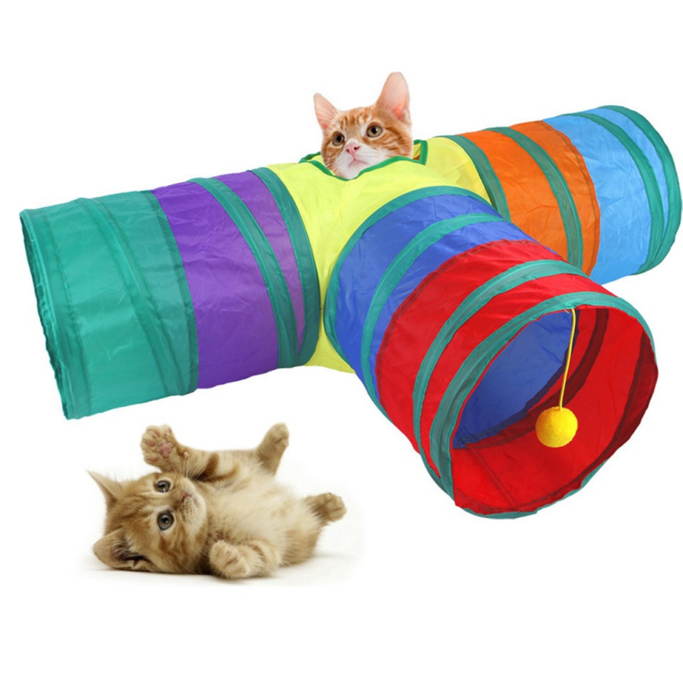 Mucit Home T Model Kapalı Katlanabilir Kedi Tüneli