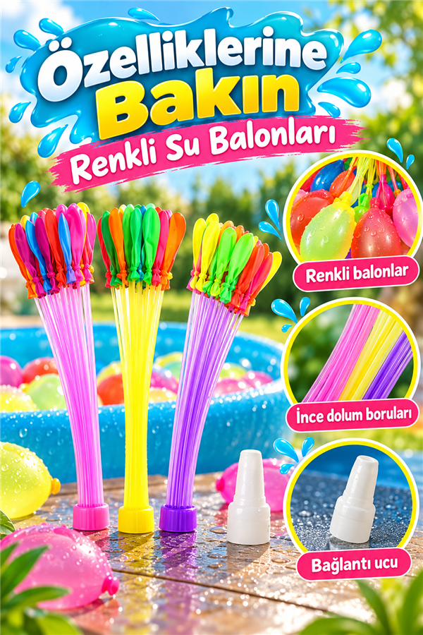 Mucit Home 111 Adet Su Balonu Ve Su Balon Sihirbazı Doldurma Aparatı