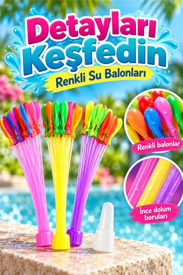 Mucit Home 111 Adet Su Balonu Ve Su Balon Sihirbazı Doldurma Aparatı