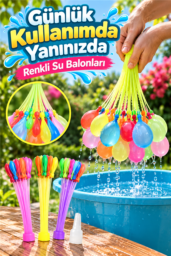 Mucit Home 111 Adet Su Balonu Ve Su Balon Sihirbazı Doldurma Aparatı