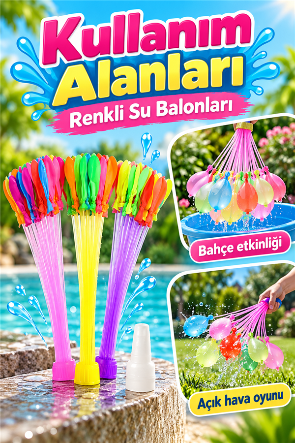 Mucit Home 111 Adet Su Balonu Ve Su Balon Sihirbazı Doldurma Aparatı