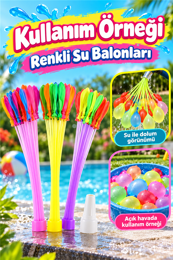 Mucit Home 111 Adet Su Balonu Ve Su Balon Sihirbazı Doldurma Aparatı