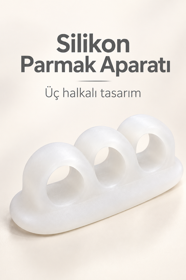 Mucit Home  3 Parmak Geçmeli Silikon Bunyon Yüzük Ayırıcı Aparatı