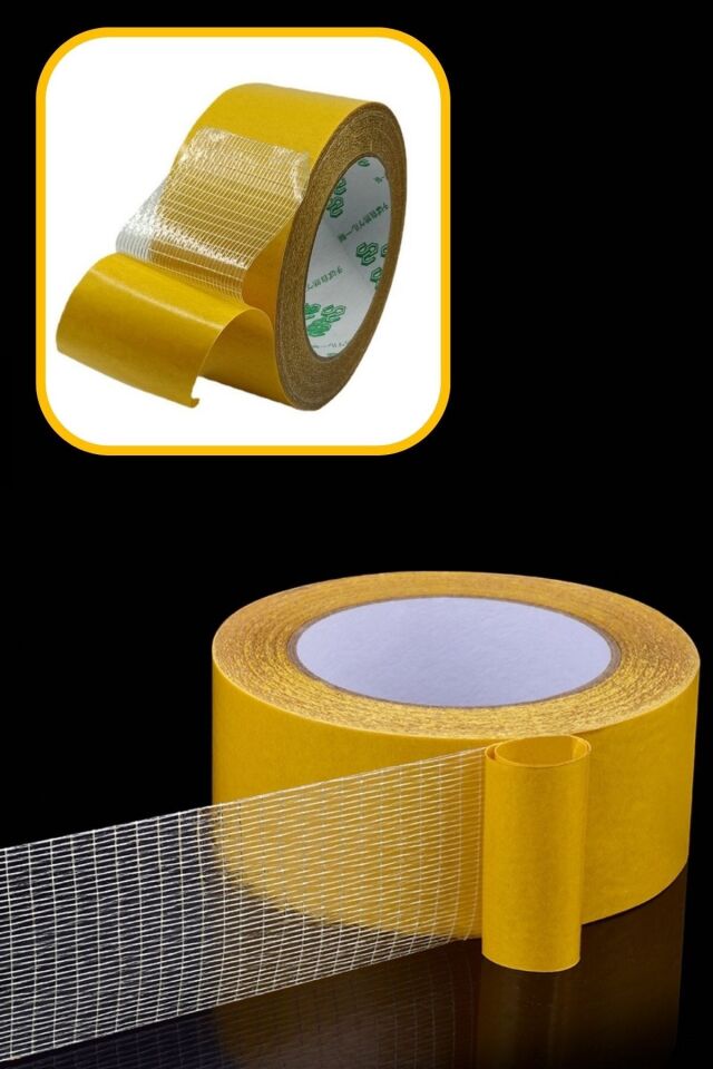 Mucit Home  Fiber Örgülü Güçlendirilmiş Çift Taraflı Bant 5cm x 10 mt