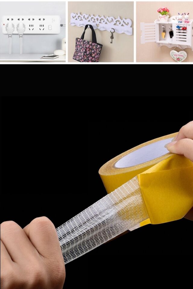 Mucit Home  Fiber Örgülü Güçlendirilmiş Çift Taraflı Bant 5cm x 10 mt