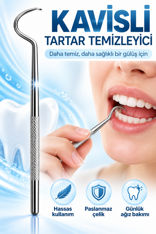 Mucit Home 7 Parça Paslanmaz Çelik Ağız Diş Tartar Sökücü Temizlik Bakım Seti
