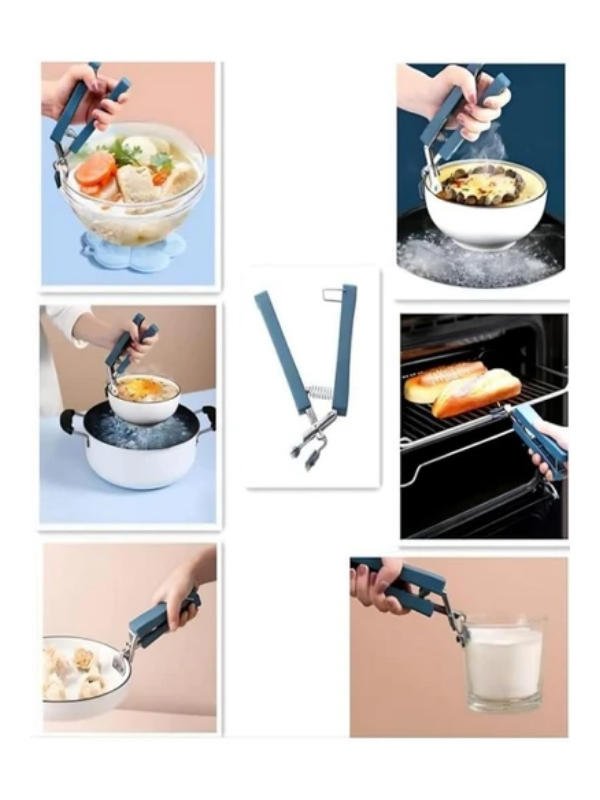 Mucit Home 6'Lı Airfrey Sıcak Tabak Tutma Seti Mutfak Maşa Seti Yanma Önleyici