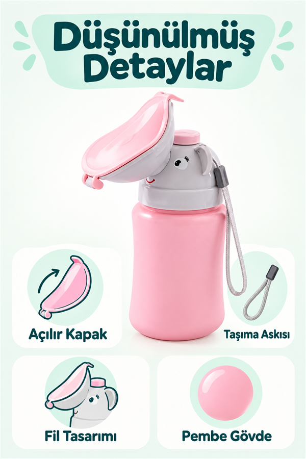Mucit Home Taşınabilir Kız Çocuk Seyahat Pisuvar Çiş Lazımlık Bardak Acil Tuvalet Çiş Kabı Sızdırmazlık