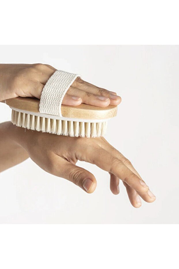 Mucit Home Hijyenik Selülit Karşıtı Doğal At Kılı Selülit Fırçası Doğal Vucüt Fırçası