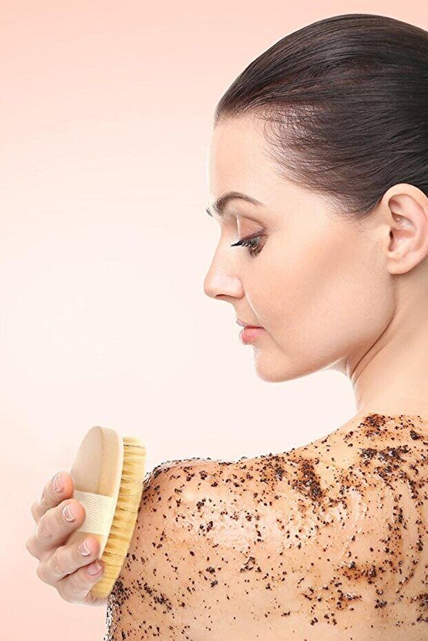 Mucit Home Hijyenik Selülit Karşıtı Doğal At Kılı Selülit Fırçası Doğal Vucüt Fırçası