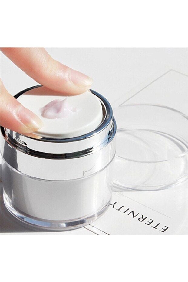 Mucit Home 1 Adet Şeffaf Krem Kutusu Doldurulabilir Pompalı Boş Krem Vücut Yağı Saklama Kutusu