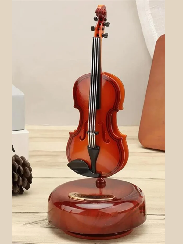 Mucit Home Hareketli Keman Müzik Kutusu - Nostaljik Keman Müzikli Dönence