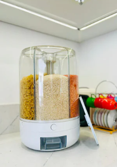 Mucit Home  10 Kg Kapasiteli Gıda Ve Bakliyat, Organizeri 360 Derece Dönebilen, Baharat