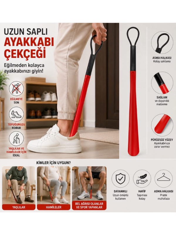 Mucit Home Ayakkabı Çekeceği Uzun Kullanım Sağlam Tasarım Renkli Şeffaf 1 Adet