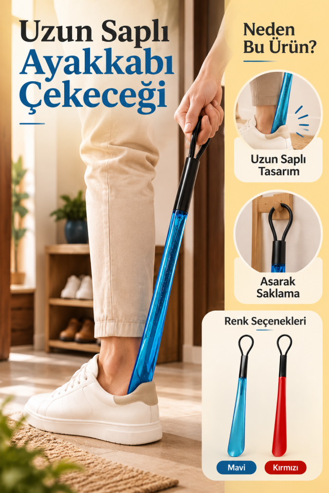 Mucit Home Ayakkabı Çekeceği Uzun Kullanım Sağlam Tasarım Renkli Şeffaf 1 Adet